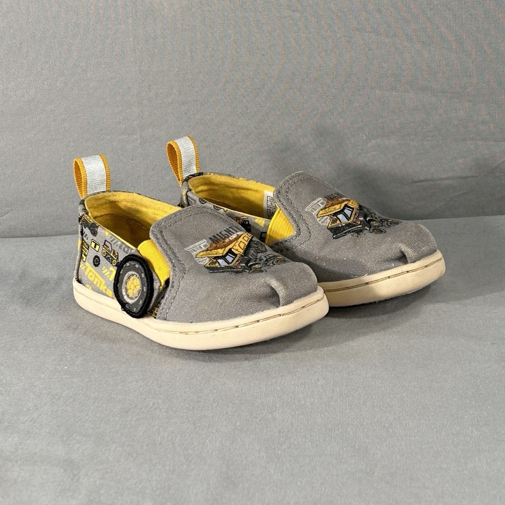 TOMS X Tonka Trucks Toddler Boys' Tiny Alpargata Slip-On Shoes Boys Size 5